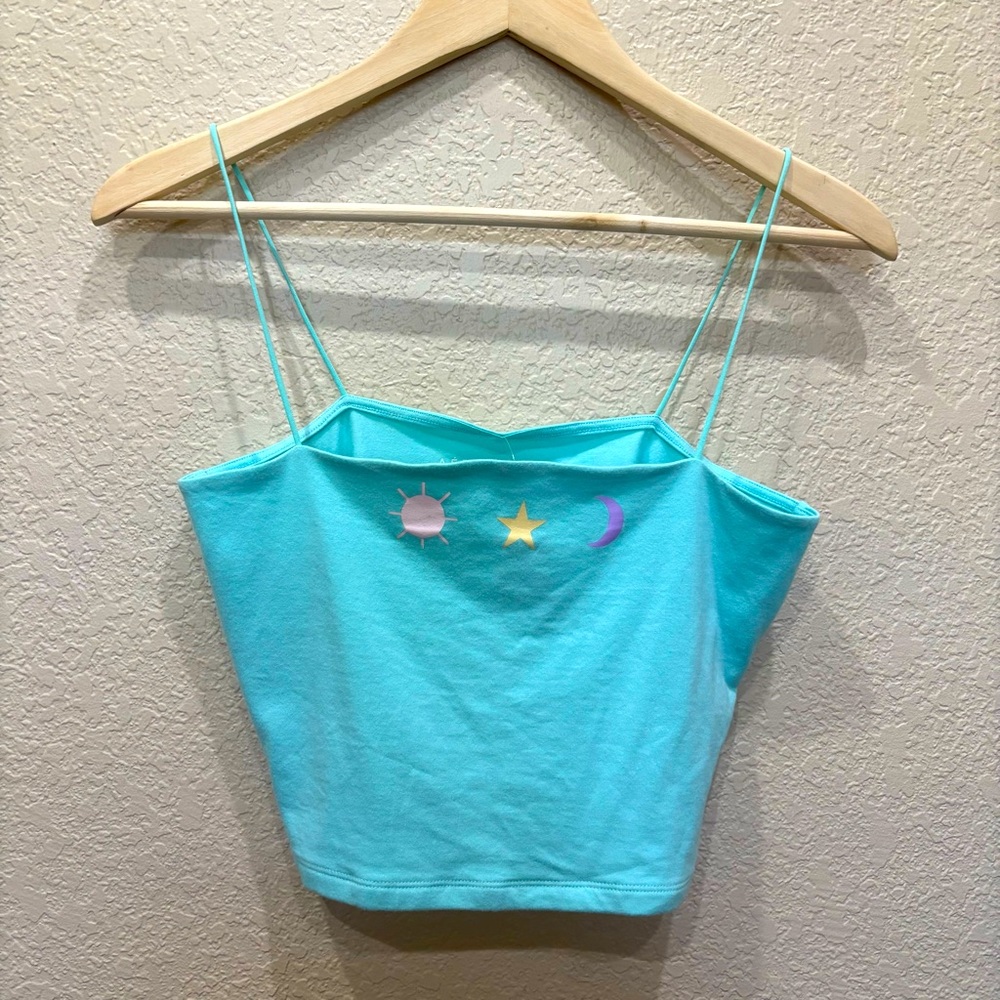 NWT Aeropostale Seriously Soft Square-Neck Cropped Cami Celestial Summer Boho